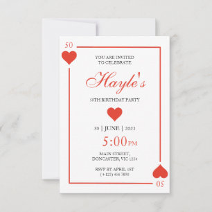 Queen of Hearts Casino Cartes à jouer 50e Annivers