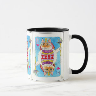 Queen of Hearts cat mug
