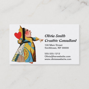 Queen of Hearts Classic Alice and Wonderland Business Card
