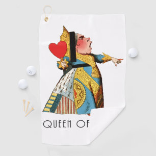 Queen of Hearts Classic Alice and Wonderland Golf Towel