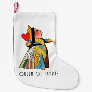Queen of Hearts Classic Alice and Wonderland Small Christmas Stocking