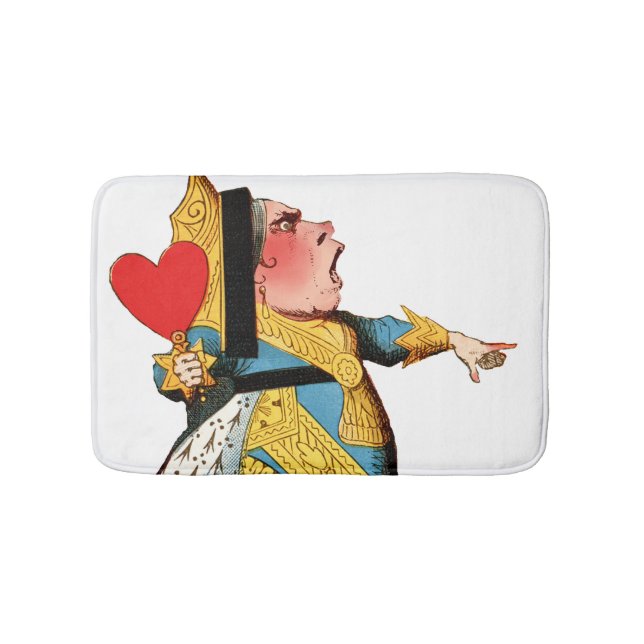 Queen of Hearts Classic Alice in Wonderland Bath Mat (Front)