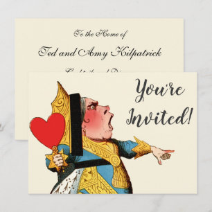Queen of Hearts Classic Alice in Wonderland Invitation