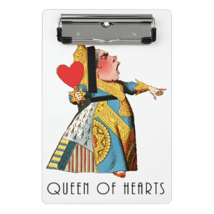 Queen of Hearts Classic Alice in Wonderland Mini Clipboard