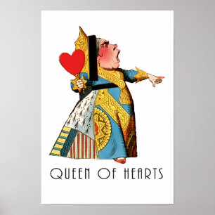 Queen of Hearts Classic Alice in Wonderland Poster