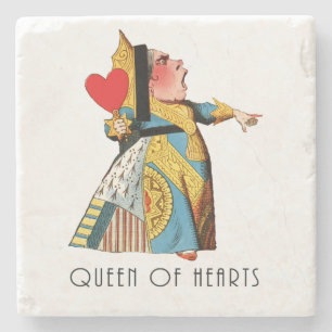 Queen of Hearts Classic Alice in Wonderland Stone Coaster