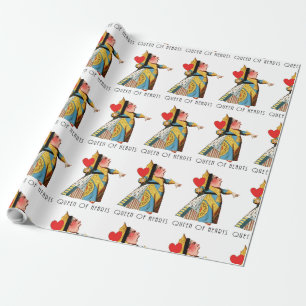 Queen of Hearts Classic Alice in Wonderland Wrapping Paper