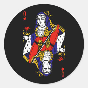 Queen of Hearts Classic Round Sticker