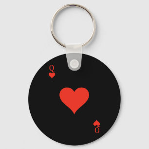 Queen of Hearts Costume Deck of Cards Playing Card Keychain