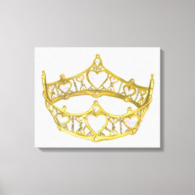 Queen of Hearts crown 20x16" wrapped canvas (Front)