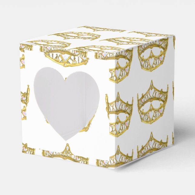Queen of Hearts crown favour box (Front Side)