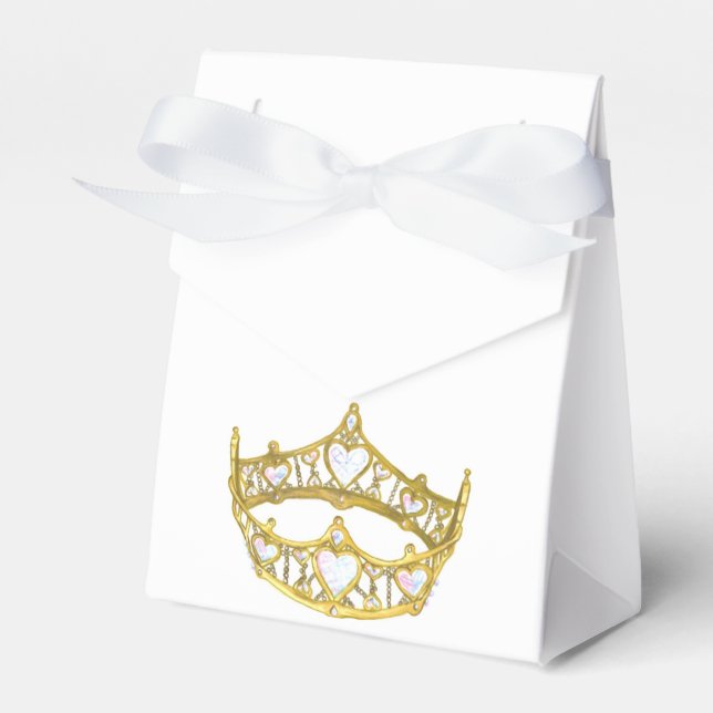 Queen of Hearts crown favour box tent (Front Side)