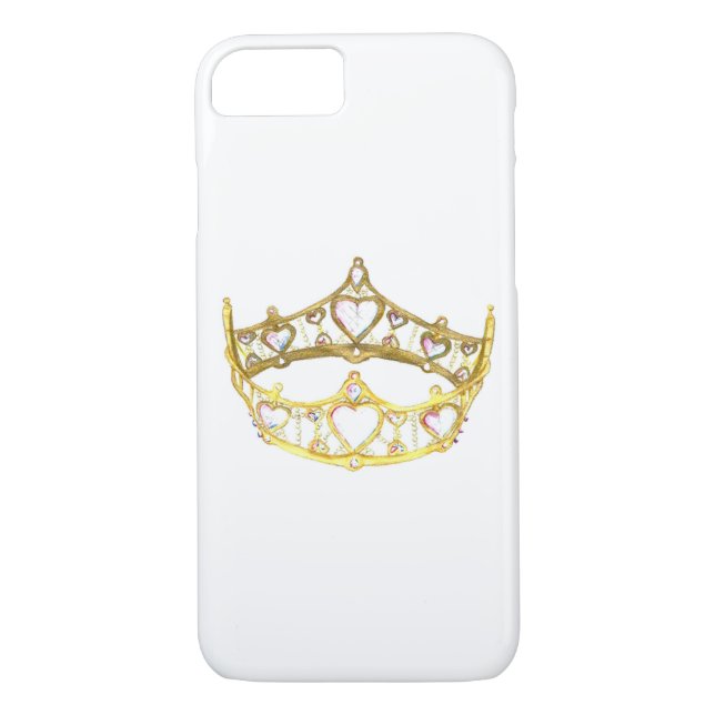 Queen of Hearts crown tiara iPhone 7 case (Back)