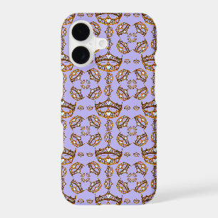 Queen of Hearts crown tiara periwinkle iphone case
