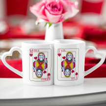 Queen of Hearts Custom Names Playing Card