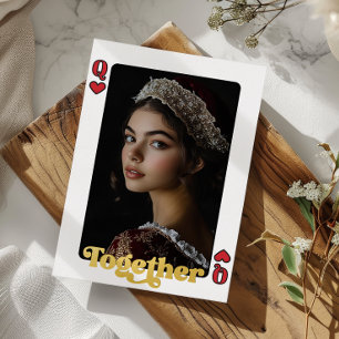 Queen of Hearts Custom Photo Valentines Day Foil Holiday Card