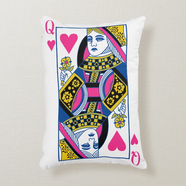 Queen of Hearts Decorative Pillow (Front(Vertical))