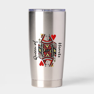 Queen of Hearts Design Thermal Wine Tumbler