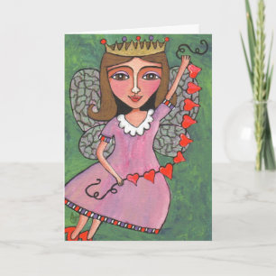 Queen of Hearts Fairy - greeting card