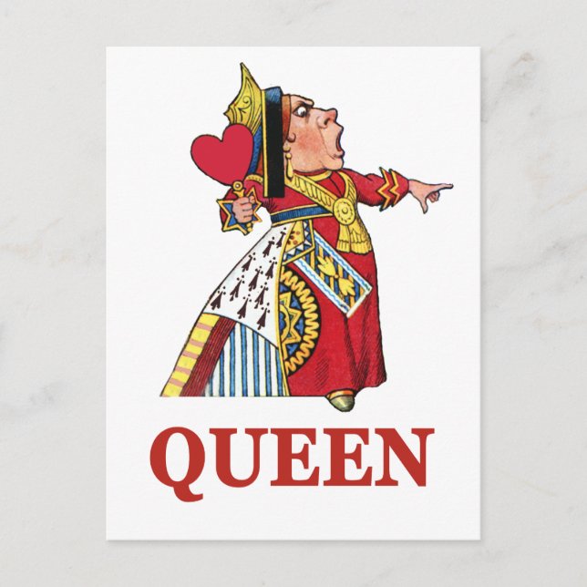 Queen of Hearts From Alice in Wonderland Postcard (Front)