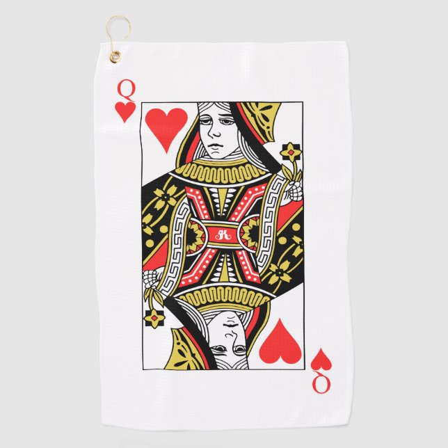 Queen of Hearts Golf Towel (Front)