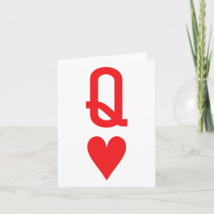 Queen Of Hearts King Of Heart Couple Matching Wome Card