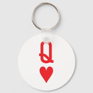 Queen Of Hearts King Of Heart Couple Matching Wome Keychain