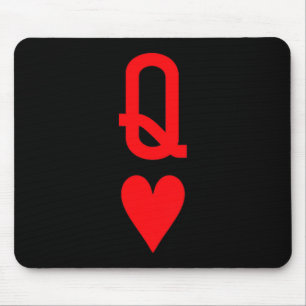 Queen Of Hearts King Of Heart Couple Matching Wome Mouse Pad