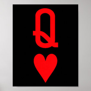 Queen Of Hearts King Of Heart Couple Matching Wome Poster