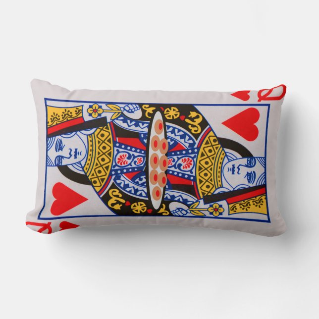 Queen of Hearts Lumbar Pillow (Front)