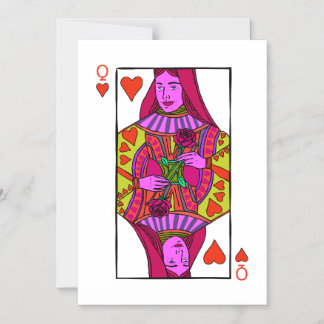 Queen Of Hearts Magnetic Invitation