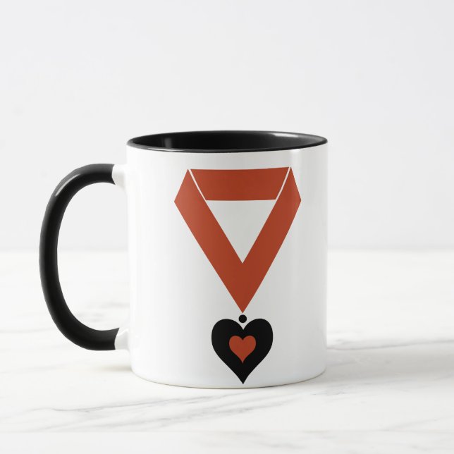 Queen of Hearts Medallion Mug (Left)