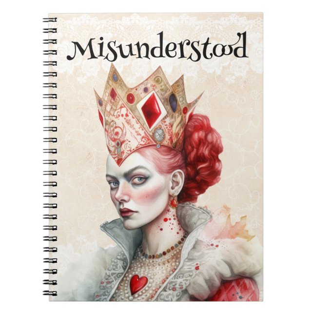 Queen of Hearts Misunderstood Notebook (Front)