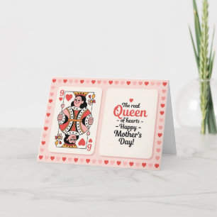 Queen of Hearts Mothers Day Elegant Royal Mom Holiday Card