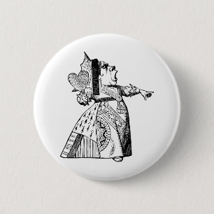 Queen of Hearts - Off with her head! 2 Inch Round Button
