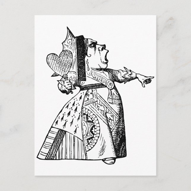 Queen of Hearts - Off with her head! Postcard (Front)