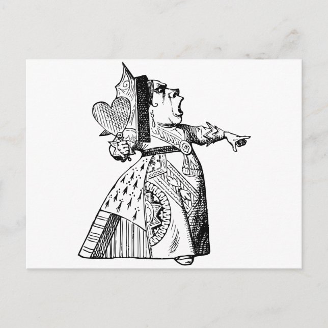 Queen of Hearts - Off with her head! Postcard (Front)