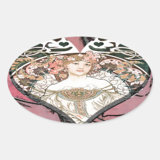 Queen of Hearts Oval Sticker