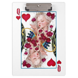 Queen of Hearts Oversized Graphic, Playing Cards Clipboard
