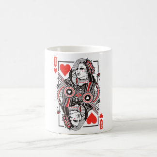 Queen of Hearts Oversized Graphic, Playing Cards Coffee Mug