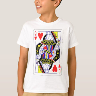 Queen of Hearts Oversized Graphic, Playing Cards T-Shirt