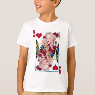 Queen of Hearts Oversized Graphic, Playing Cards T-Shirt
