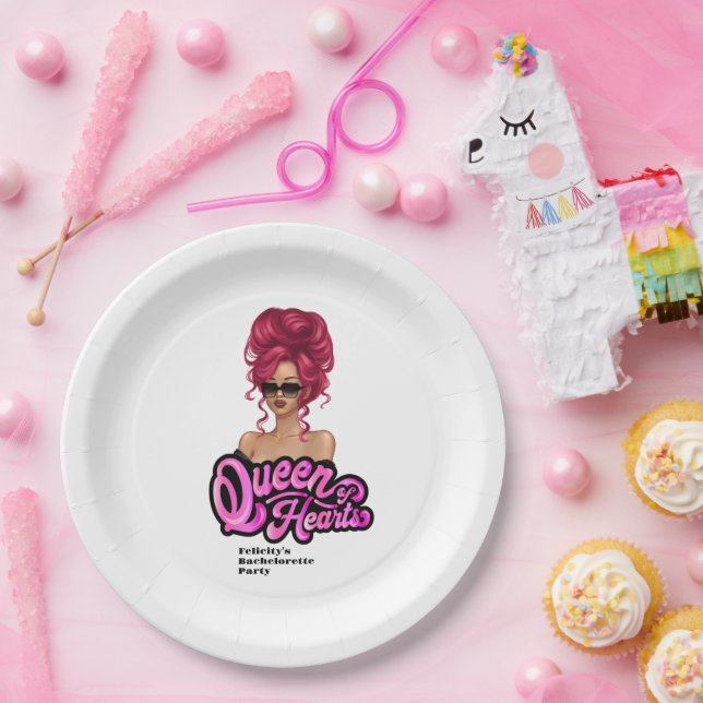 Queen of Hearts Paper Plate (Party)