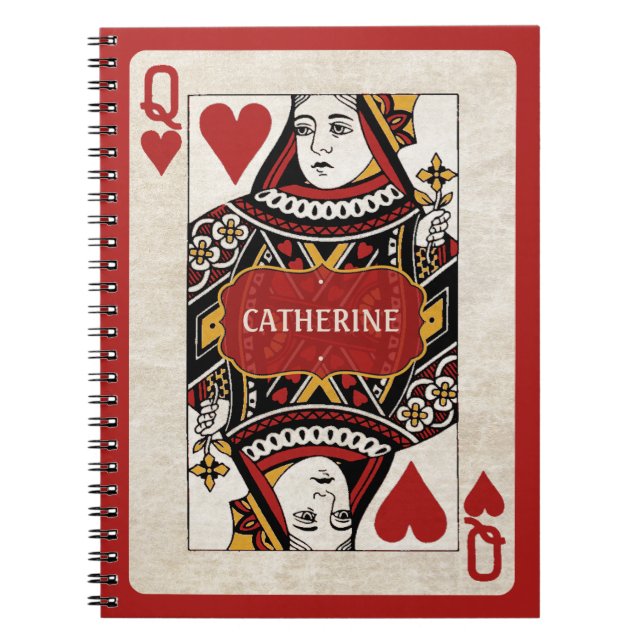 Queen of Hearts personalized notebook (Front)