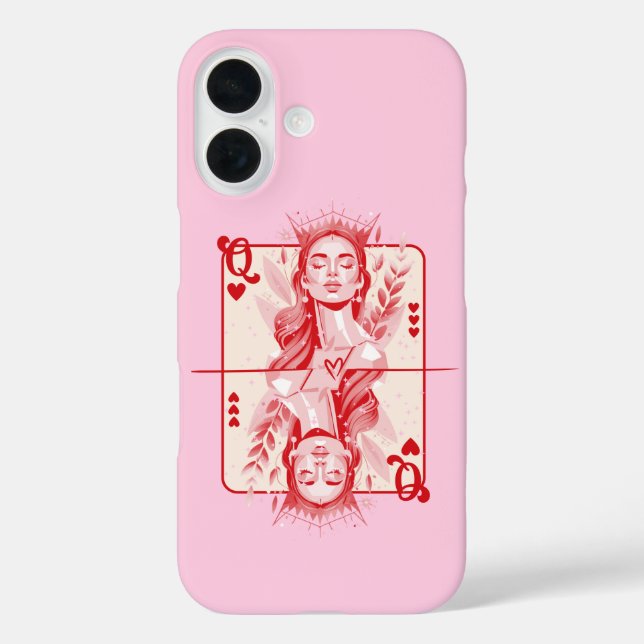 Queen of Hearts Preppy Art Case-Mate iPhone Case (Back)