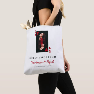 Queen of Hearts Red Photo Business Hairdresser Tote Bag
