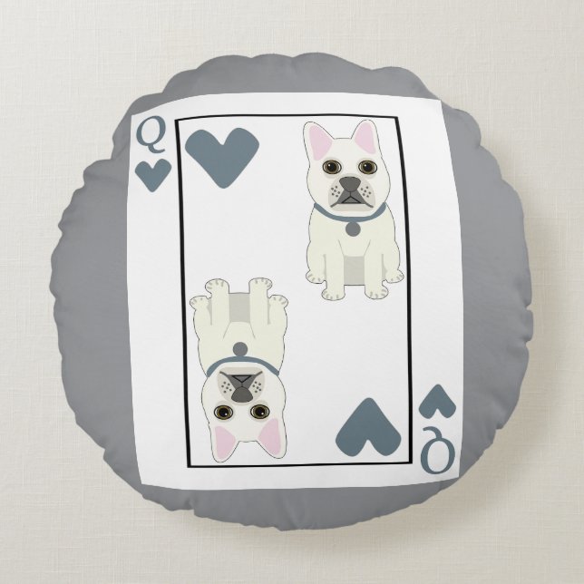 Queen of Hearts Round Pillow (Front)