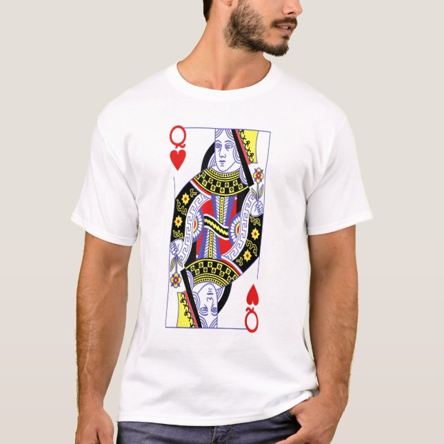 Queen Of Hearts Royal Flush Costume Halloween Play T-Shirt (Front)