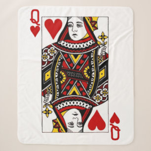 Queen of Hearts Sherpa Blanket