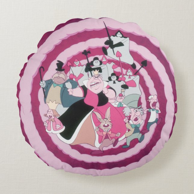Queen of Hearts | She's the Lead Round Pillow (Front)